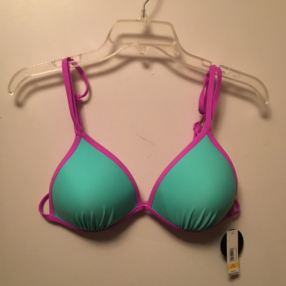 Teal and Purple Bikini Top